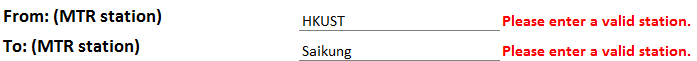 An Incorrect Station Input